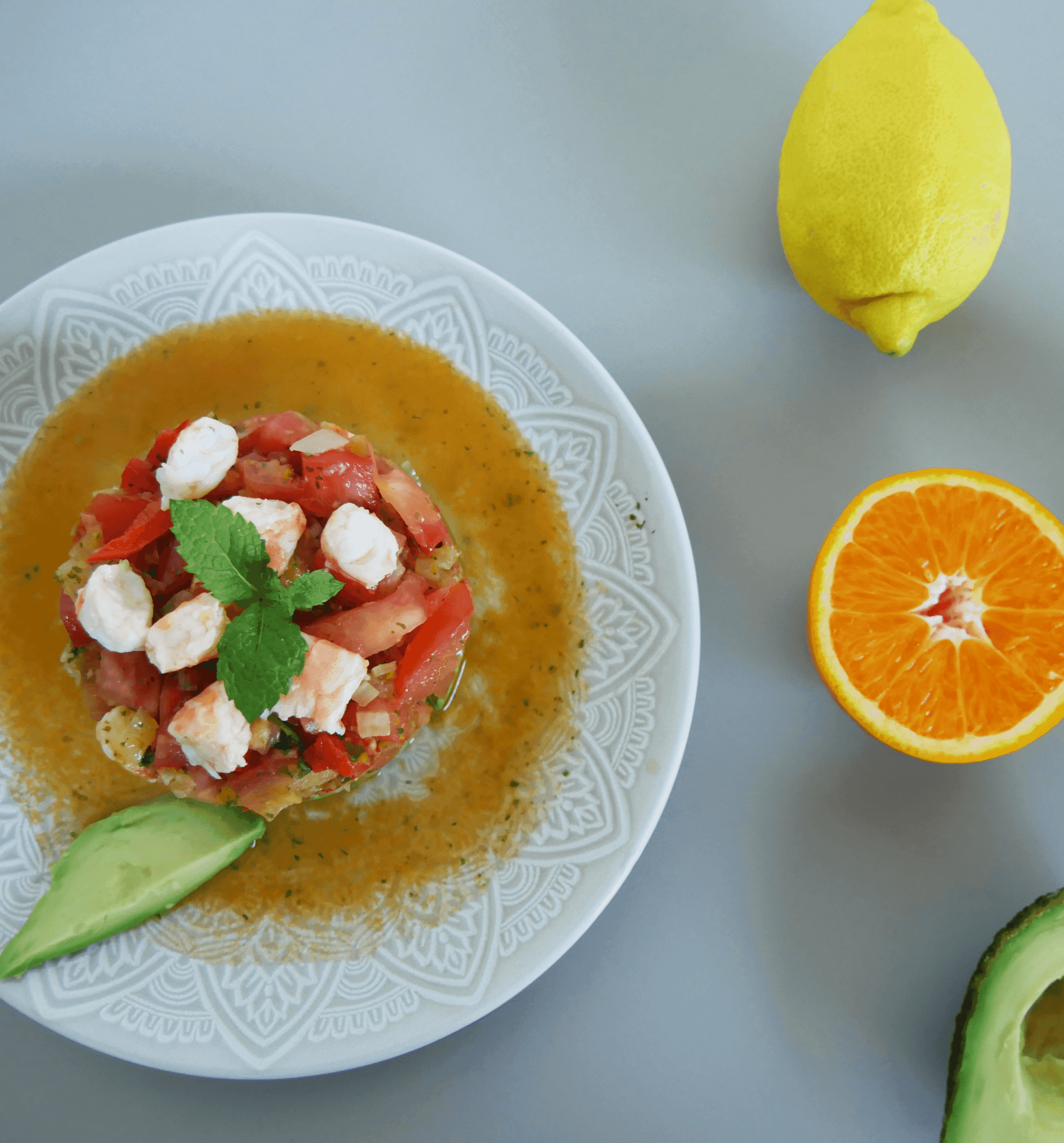 Tartare de crevette façon ceviche