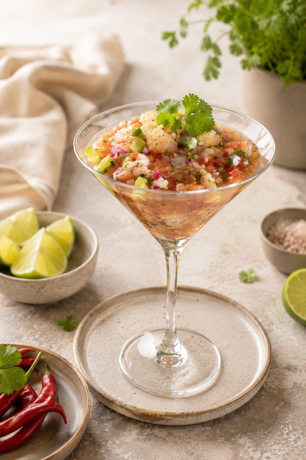 Ceviche de crevette à la façon d'Acapulco